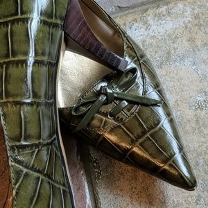 Jones New York Shoes - Jones of New York Green Crocodile Leather Pump Jones New York Shoes - Jones of New York Green Crocodile Leather Pump